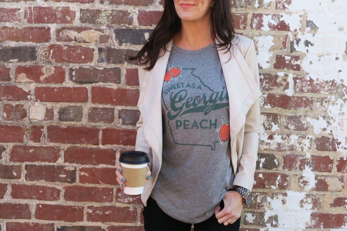 pretty as a Georgia peach Athens GA graphic tees